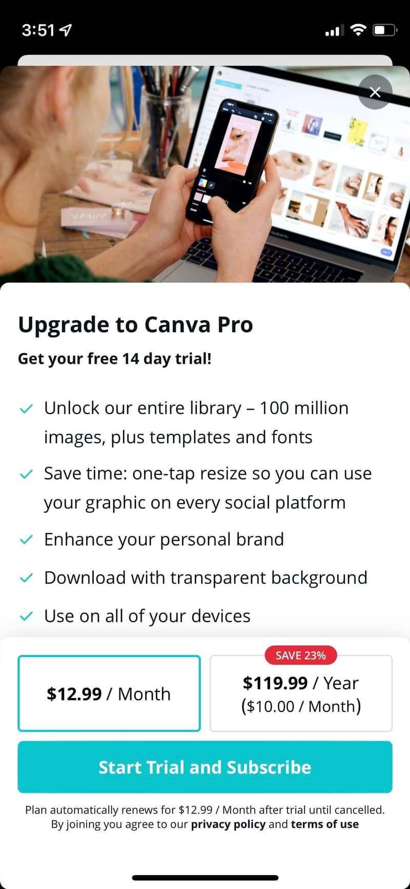 canva paywall