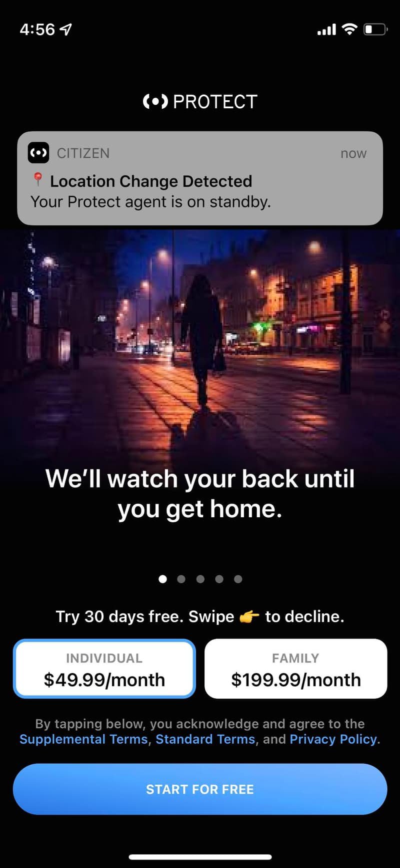 carousel of images paywall design pattern citizen